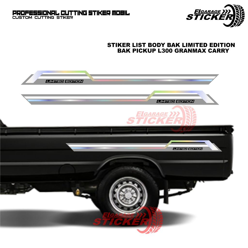 Stiker mobil pickup limited edition stiker list striping bak samping all mobil pickup granmax l300 c