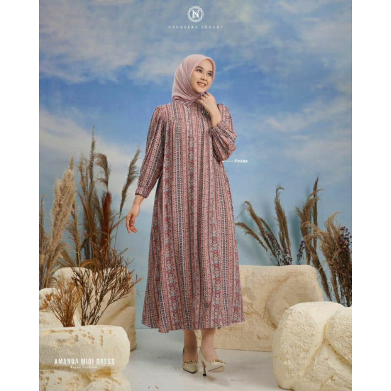 Amanda Midi Dress by nadheera luxury