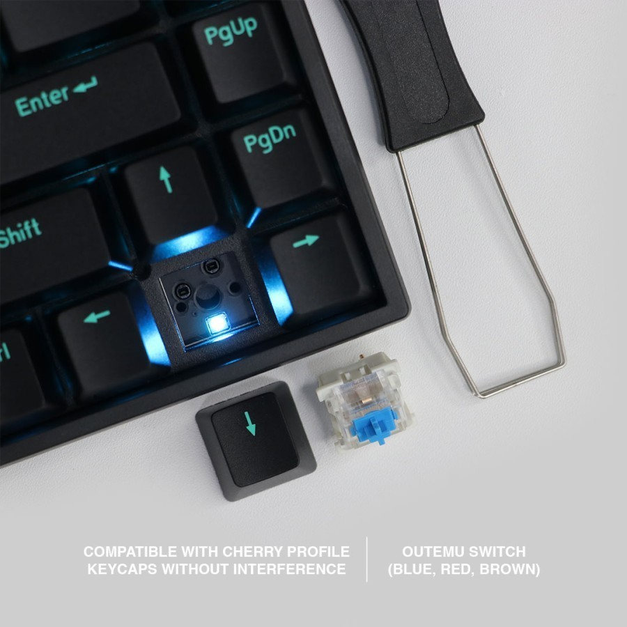 Keyboard gaming rexus bluetooth wired wireless 2.4ghz 3in1 mechanical 68 keys 65% tkl rgb daiva rx-d68sf MAX d68-sf d-68sf