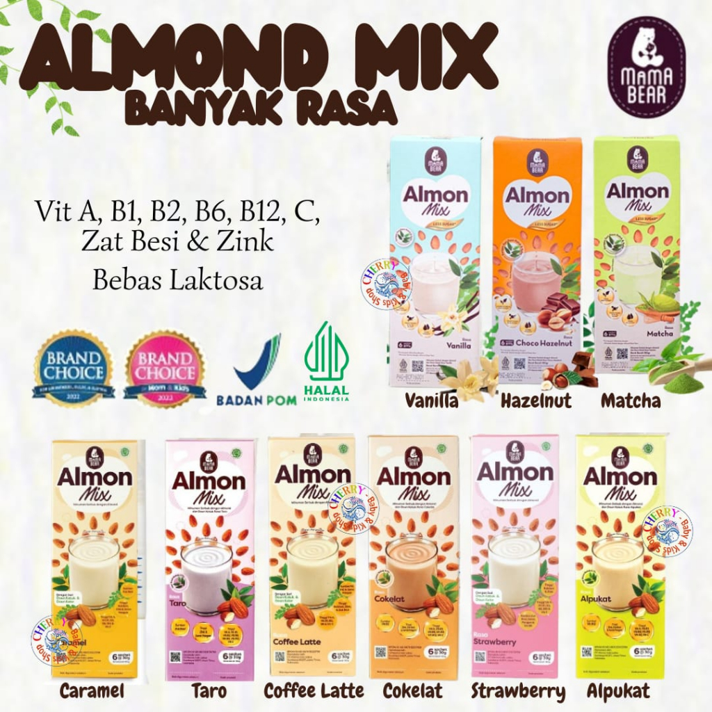 Mama Bear Almon Mix Booster ASI Susu Almond dengan Daun Katuk SBC