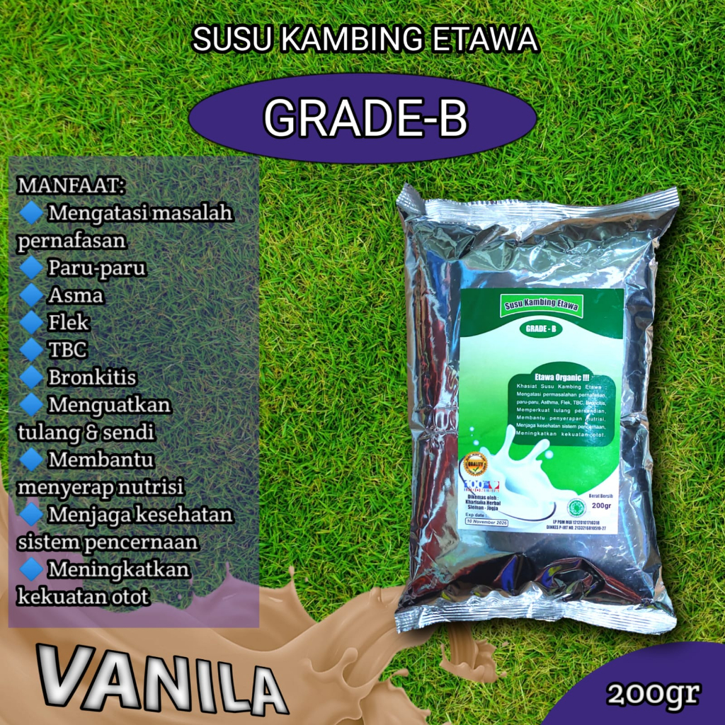 

BARU SUSU KAMBING ETAWA GRADE B KEMASAN 200GR MURAH DAN ENAK