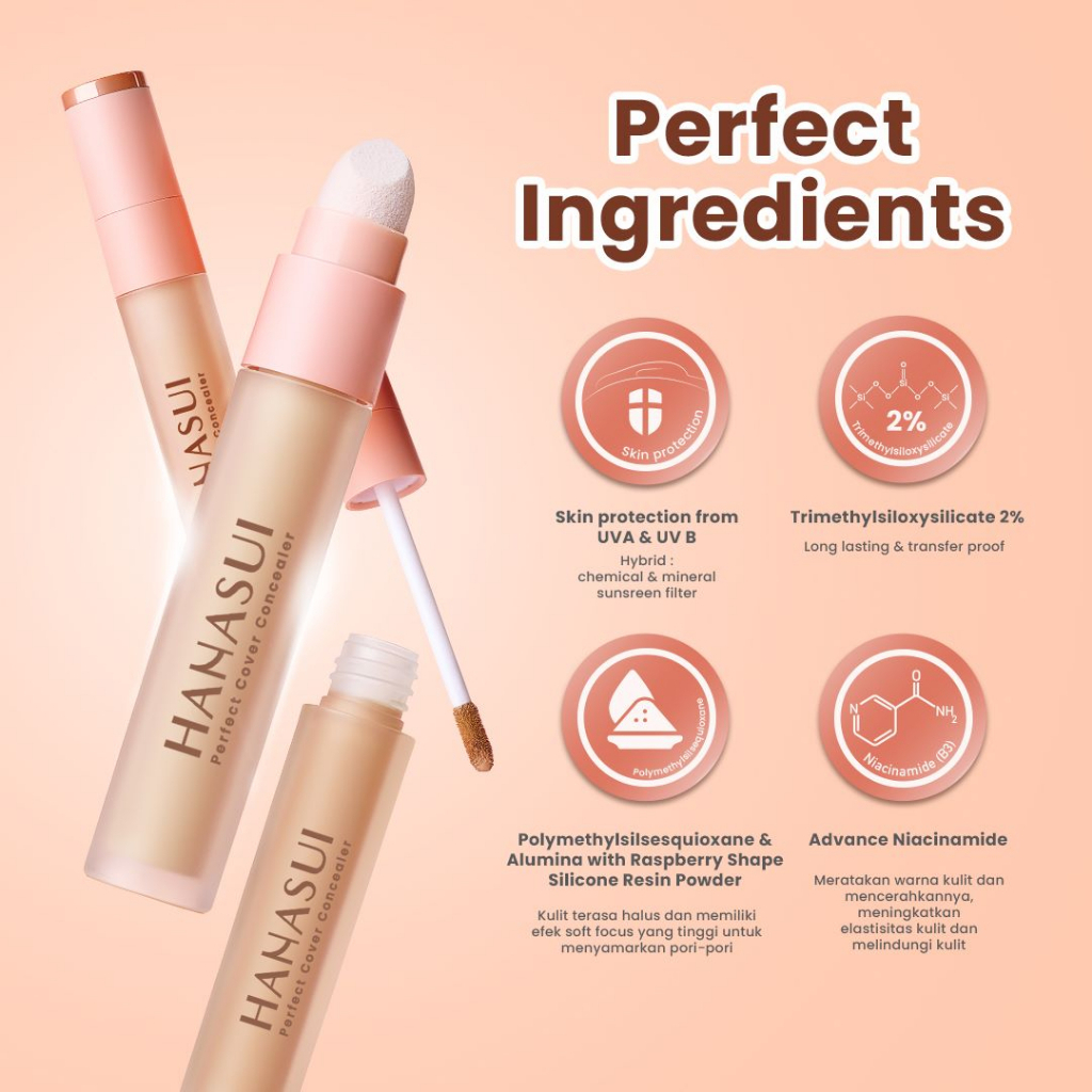 MFI - HANASUI PERFECT COVER CONCEALER | NETTO 4.5 gr | CONCEALER BY HANASUI