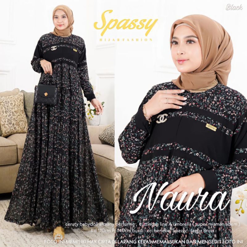 NAURA DRESS | GAMIS FULL CERUTY DOUBLE FURING