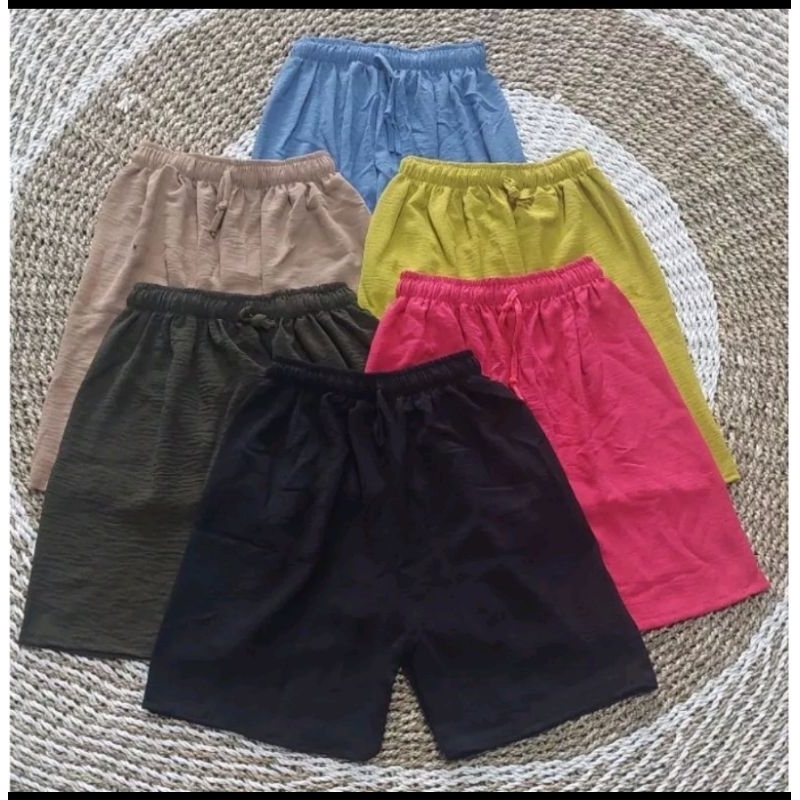 Beli Banyak Makin Hemat Crinkle Azizos|Hotpans crinkle cewe|hotpant crinkle dewasa polos|Celana pendek hotpants cewe|Celana pendek remaja