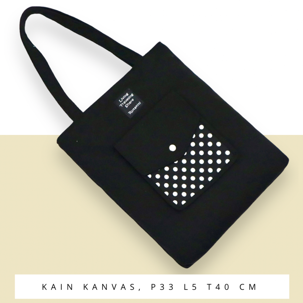 Totebag kombinasi tiga warna elegan TAS TOTEBAG KANVAS KAIN RESLETING COD SIAP