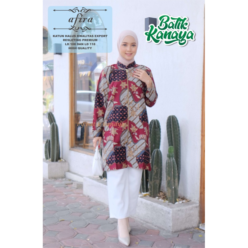 Tunik Wanita Bahan kualitas Ekspor AFIRA Rit YKK