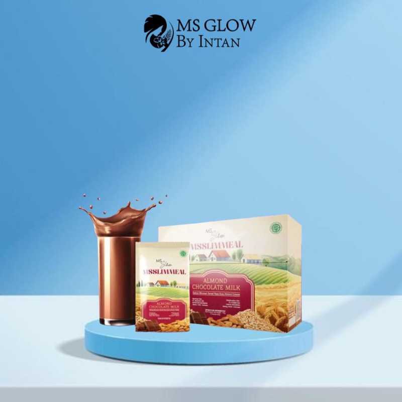 MS Glow MS Slim MS Meal Minuman Pengganti Makan Penurun Berat Badan Rasa Coklat Almond