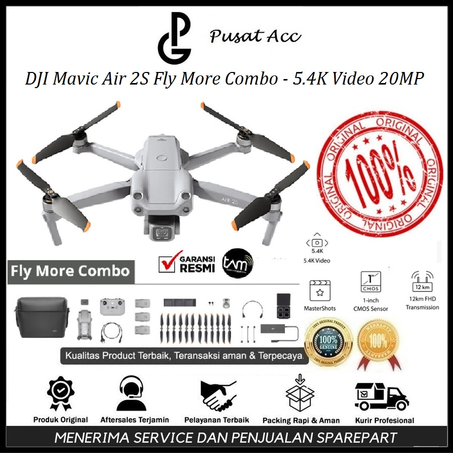 DJI Mavic Air 2S Fly More Combo - 5.4K Video 20MP Drone Original