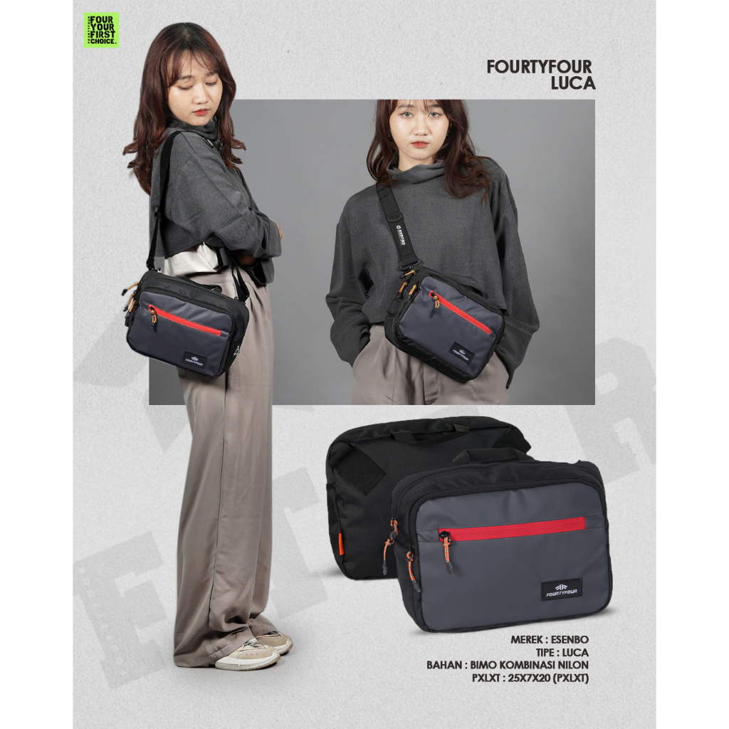 Tas Selempang Pria Luca Fourtyfour By Zigzag - Tas Slingbag Premium