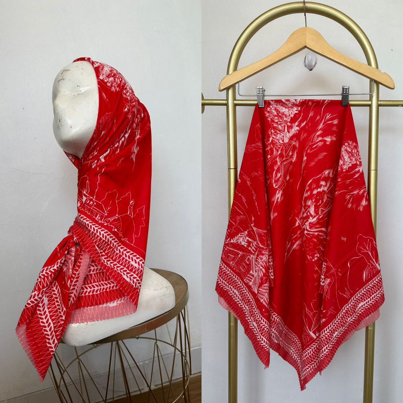 Afrahijab/ Segi Empat Voal Motif 004