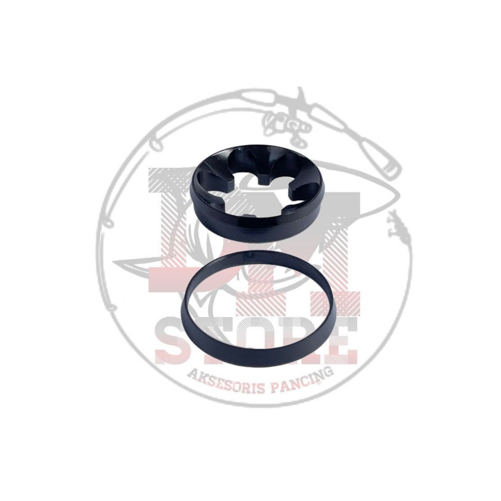 Ring lock reelseat - winding cek motif bunga - aksesoris reelseat