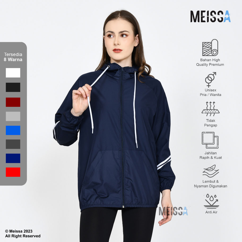 MEISSA Jaket Parasut Premium Olahraga Pria Wanita Jaket Running Jogging