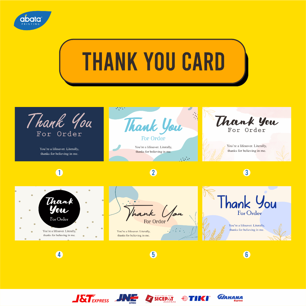 

Thanks Card Custom/Thank you card online shop