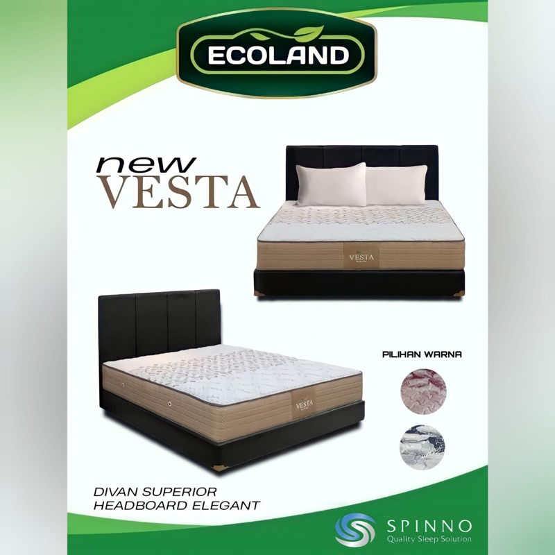 [KEDIRI] Matras Spring Bed Merk Ecoland by Spinno Tipe Vesta (TANPA DIVAN) 100 120 140 160 180 x 200