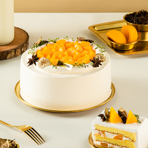 

Passion Peach Cake 8inch 2/20cm - Birthday Cake