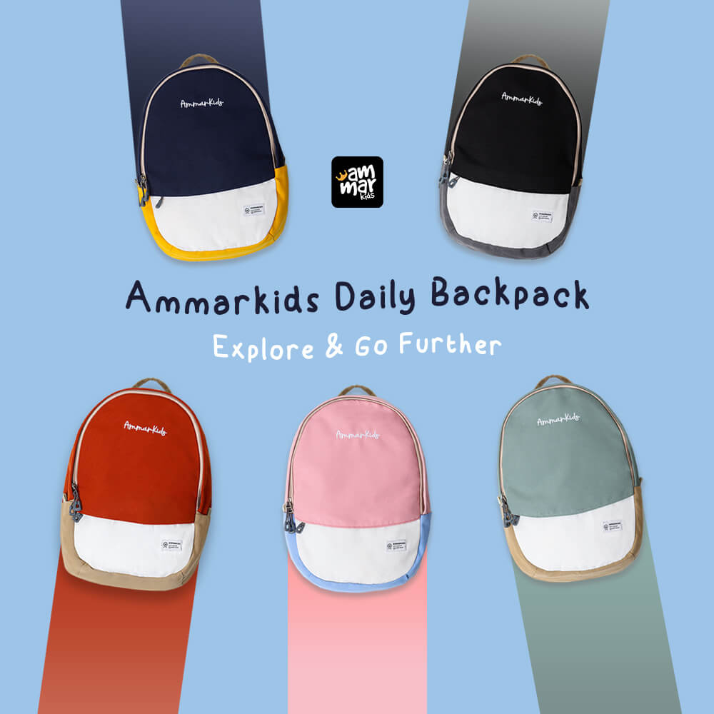 AMMARKIDS Tas Ransel Sekolah Anak Laki Laki dan Perempuan SD SMP Ransel Daily Backpack 2 In 1 Model Terbaru Kualitas Prmium Terbaik Motif Lucu Warna Hitam Navy Pink Hijau Tosca Merah Bisa COD