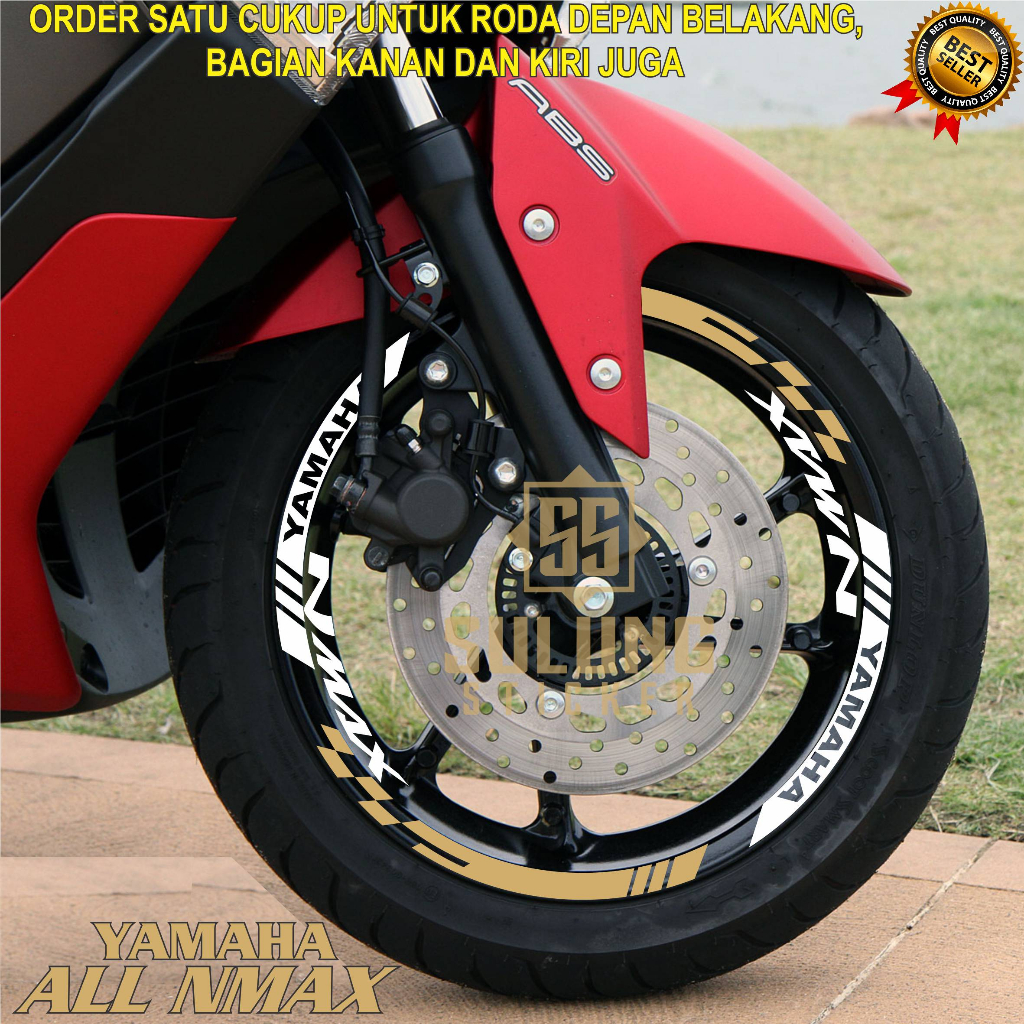 Stiker Cutting Lis Velg Motor Yamaha NMAX All Sticker Pelk