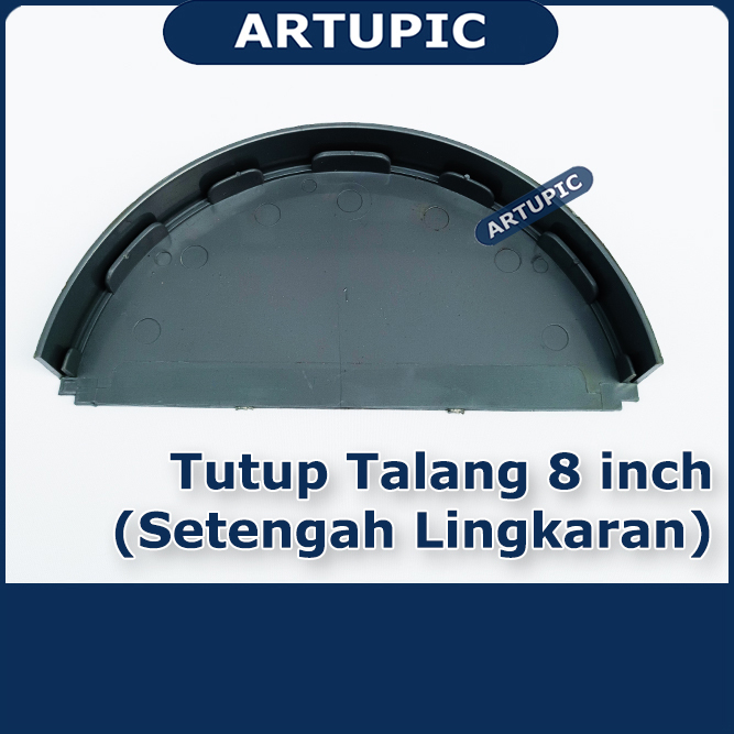 Tutup Talang 8 inch Setengah Lingkaran Penutup Talang Air 8&quot; PVC merk Langgeng RG 8 bukan Grest