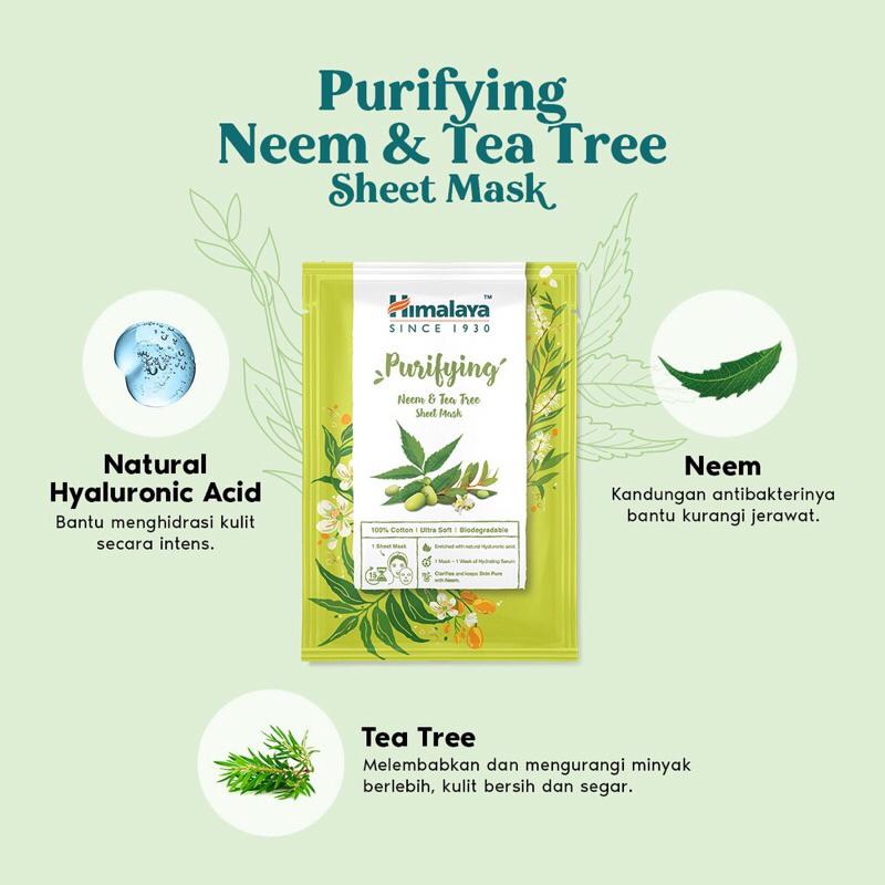 Himalaya Purifying Neem &amp; Tea Tree Sheet Mask 30ml