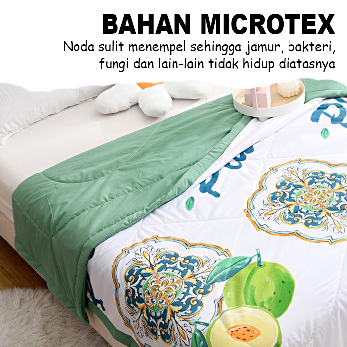 LuxuryParty ND-1 Bed Cover Motif / Bed Cover Ukuran 180x200cm/ Selimut atau Bed Cover King