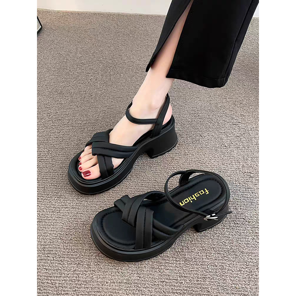 COD 667 POS Sandal Platfrom Tali Wegdes Wanita Premium