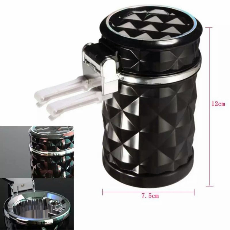 [BISA COD ]YUN Mall  1 PCS LED Light Mobil Asbak Universal Rokok Cylinder Holder Styling / Pasokan