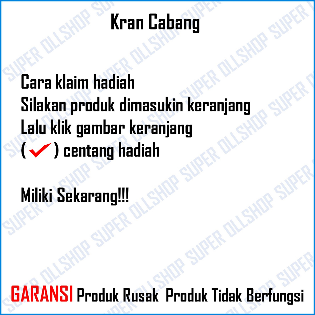 Kran Cabang Keran Air Dobel Shower Mandi Besi Babet Krom Baling Baling 1/2 Inch