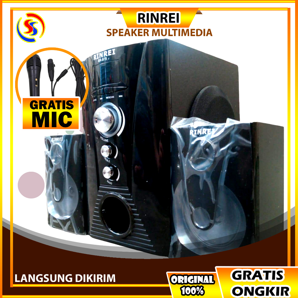 Speaker Karaoke Rinrei 878J Bonus Mic Garansi Resmi