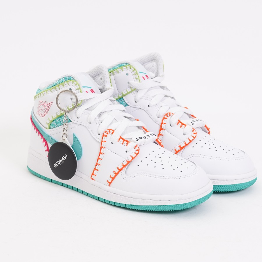 Nike Air Jordan 1 Mid GS Multi Knit Original