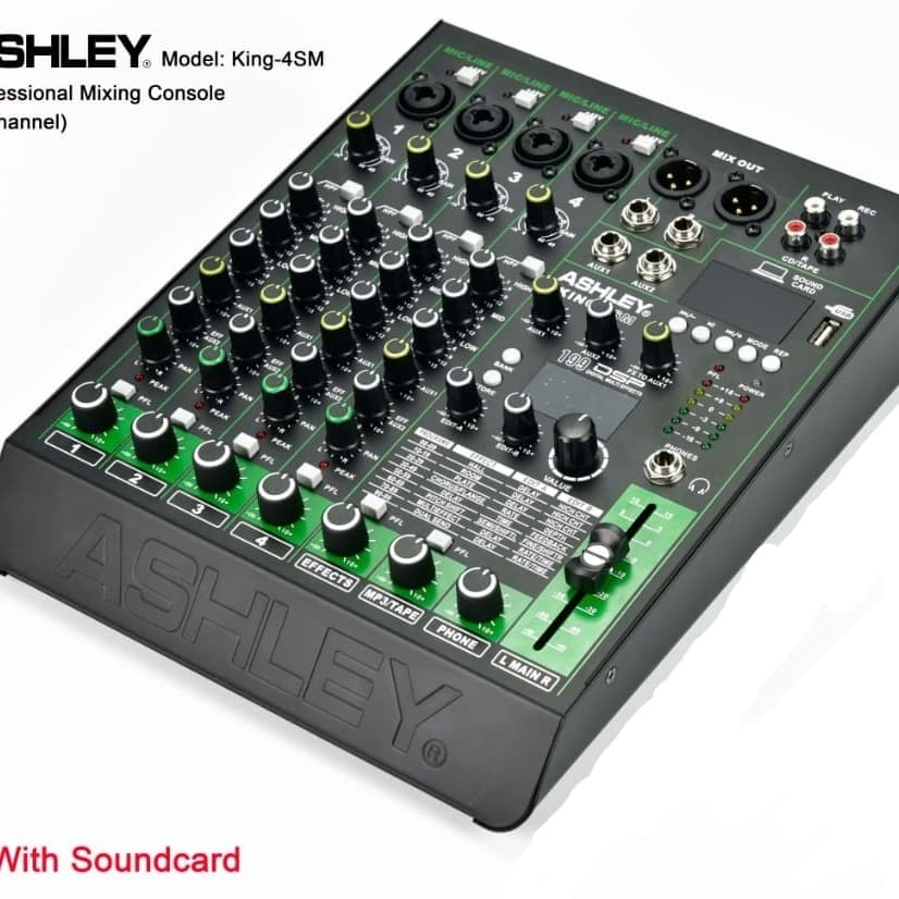 MIXER AUDIO ASHLEY KING 4SM/KING4SM USB-BLUETOOTH WITH SOUNDCARD