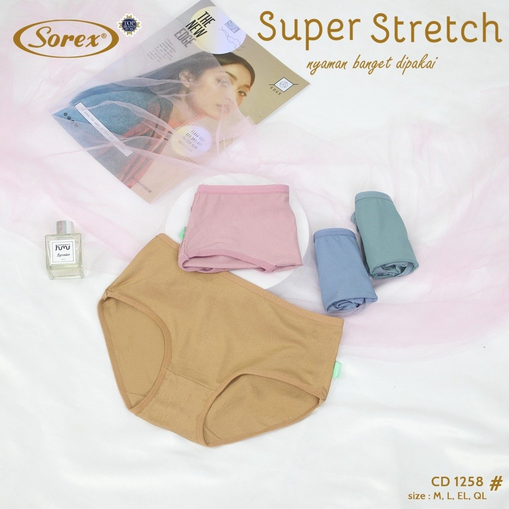 CD Sorex Wanita Basic Midi Super Stretch Comfort | Celana Dalam Wanita Lembut 1260 1263 1258 1178