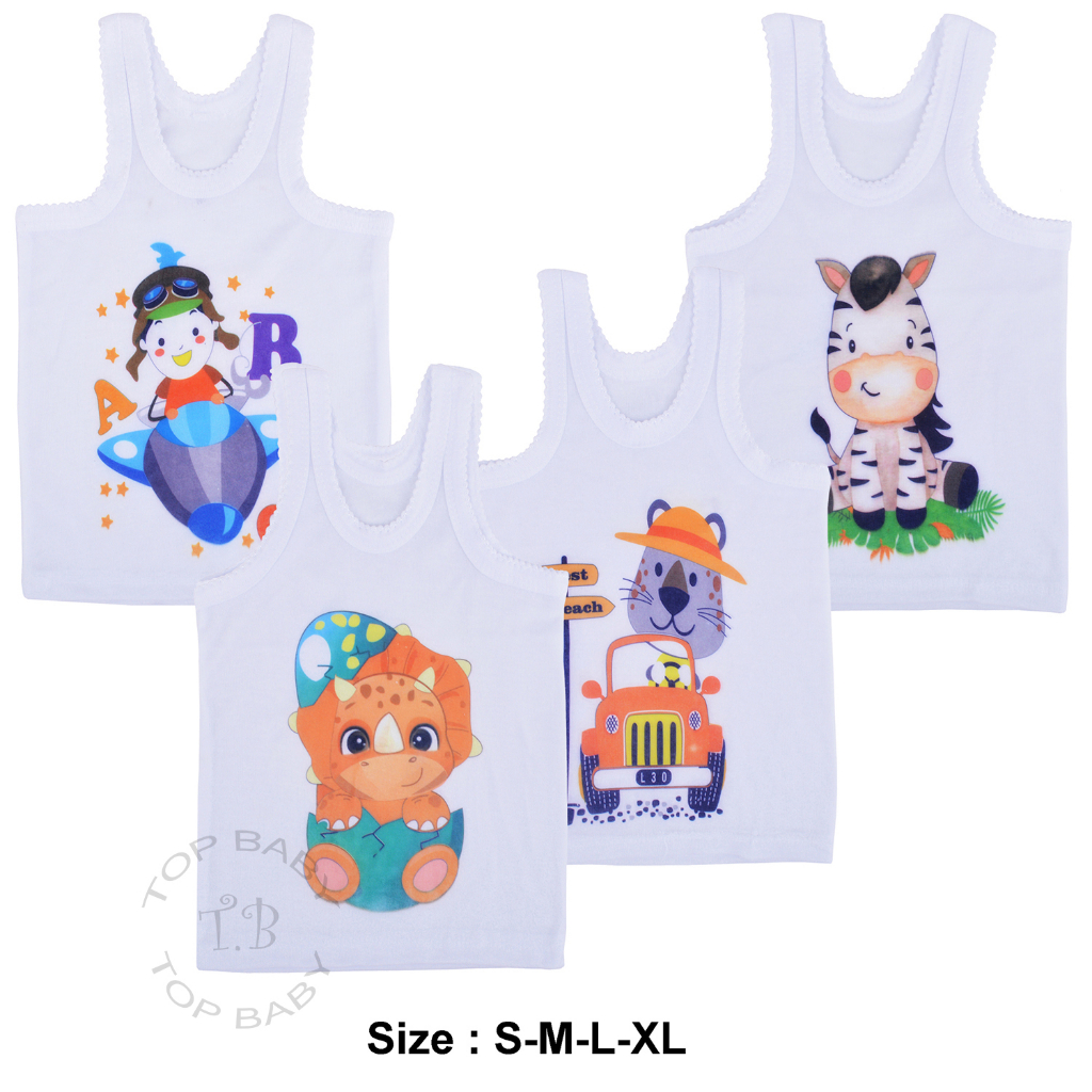 Singlet Motif / Kaos Dalam Bayi dan Anak - 4870