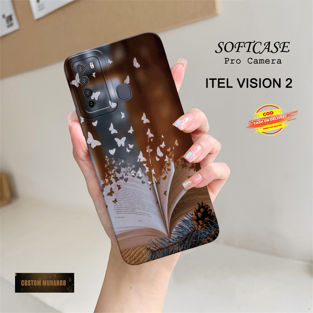 Case Itel Vision 2 Terbaru - Fashion Case Kupu - Casing Hp Itel Vision 2 - Soft Case Hp Itel Vision 