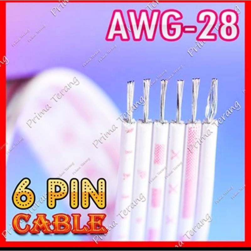 KABEL PITA 6 JALUR FLAT AWG28