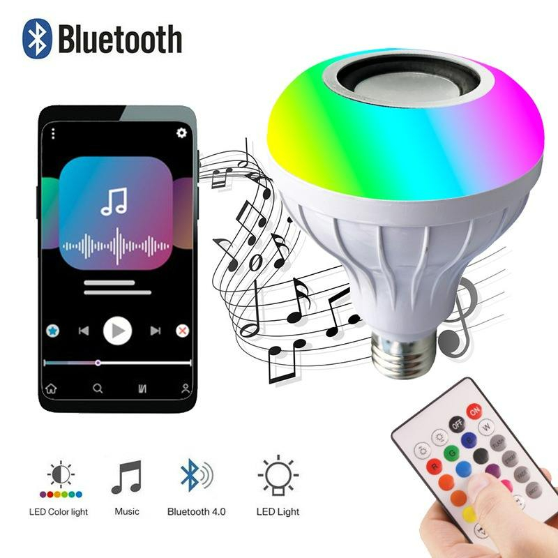 Bohlam Speaker Musik Bluetooth 2 in 1 - Lampu Speaker LED