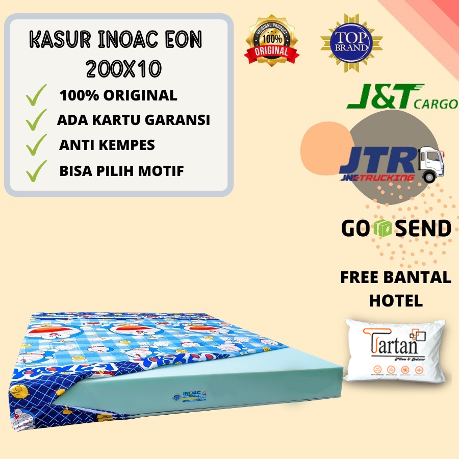 KASUR BUSA INOAC JUMBO EON D23 200X200X10 ORIGINAL GARANSI ANTI KEMPES 10 Tahun -Raja Inoac