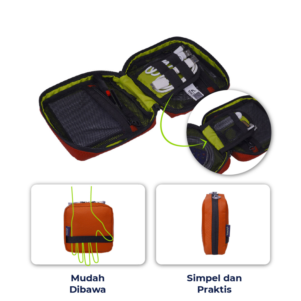 TORCH Bundling Backpack Pouch Packing Organizer Charger Pack Tas Ransel Dompet Casan (HWADO + CHOHO)