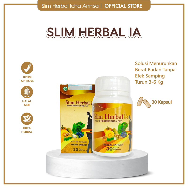 slim beauty herbal by ia isi 30kapsul pelangsing 100% original reseller Resmi