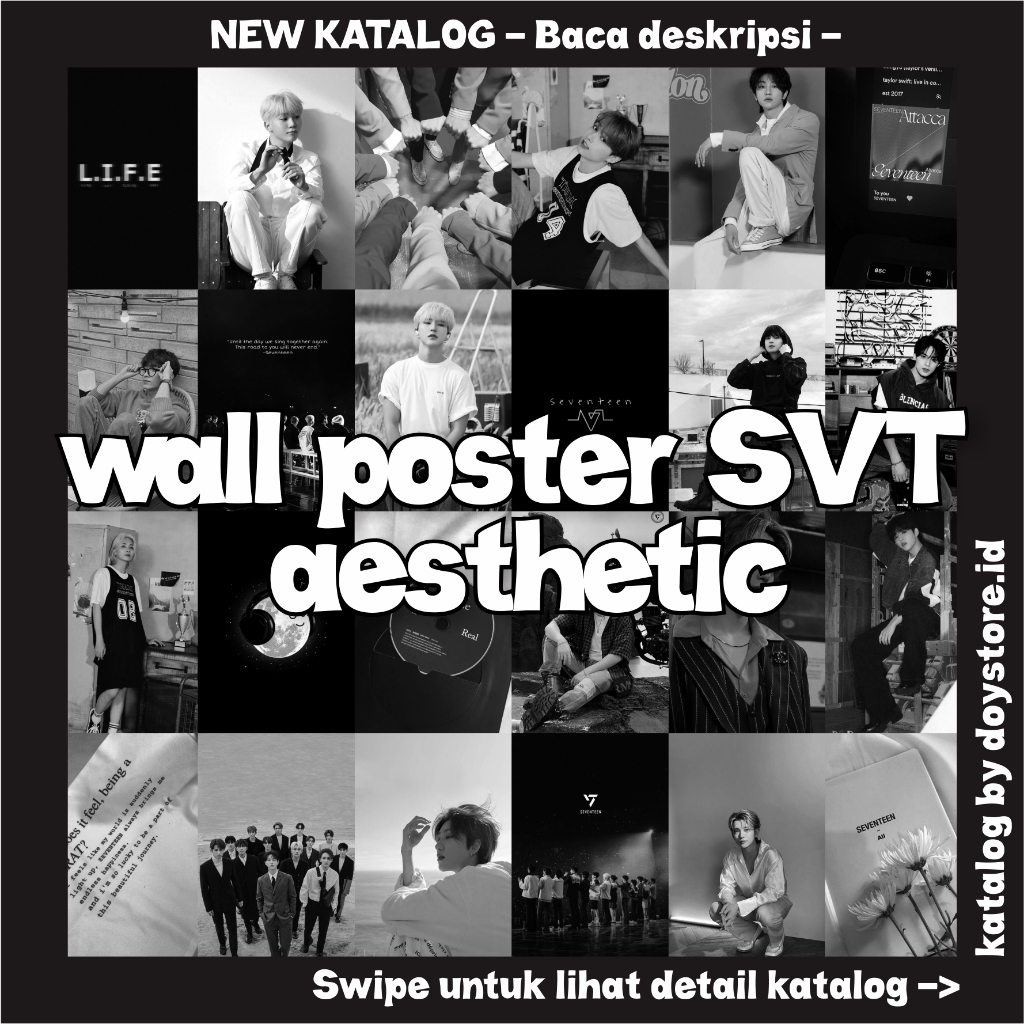 (24/36 pcs) Poster Dinding SEVENTEEN Aesthetic A6 A5 | Wall Poster SEVENTEEN