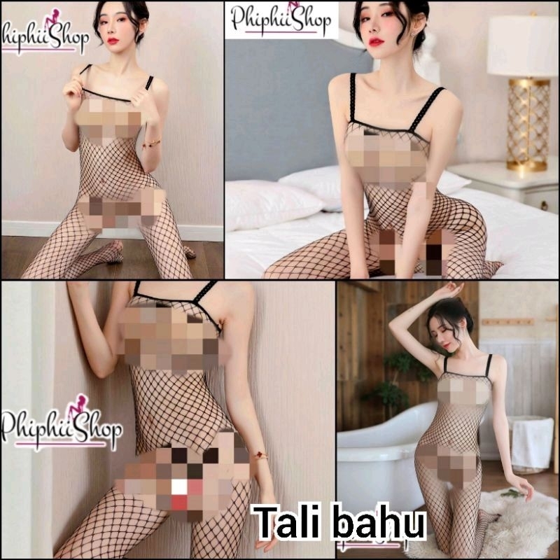 Net Stocking Body Stoking Sexy Jaring Besar Open Crotch Model 7-13