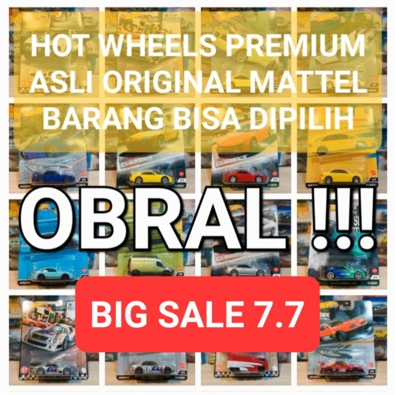 HOT WHEELS PREMIUM ALBUM 2 - METAL/METAL BAN KARET - HOTWHEELS ORIGINAL MATTEL - MURAH - MAINAN - MOBIL MOBILAN