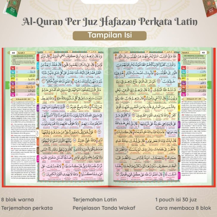 Al Quran Al Madrasah Duo Latin B5 Per Juz (Juz 1-30),Al Quran Duo Latin Perjuz Al Madrasah Hafalan Super Mudah