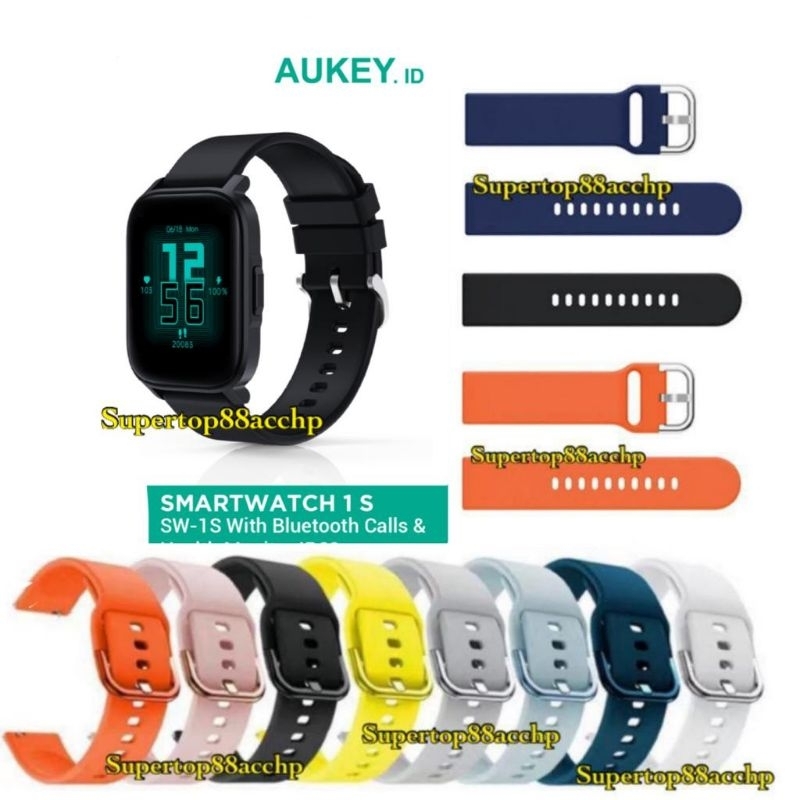 Strap Smartwatch Aukey SW-1P / Aukey SW-1S Tali Jam Rubber Colorful Buckle Model Active