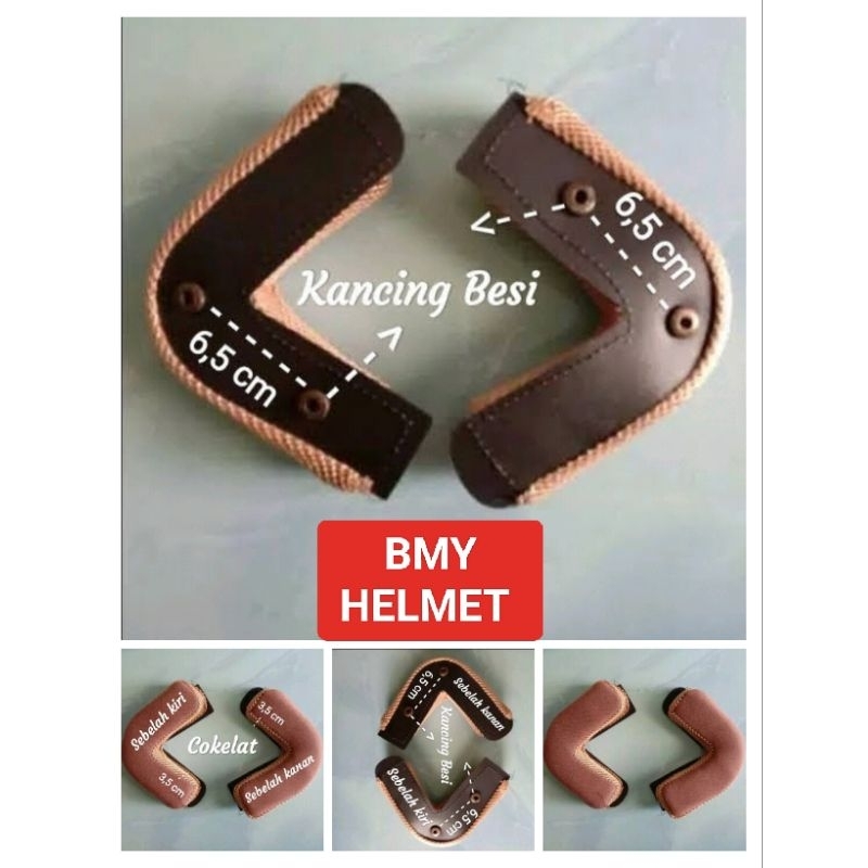 busa kupingan helm retro bogo dewasa kancing besi
