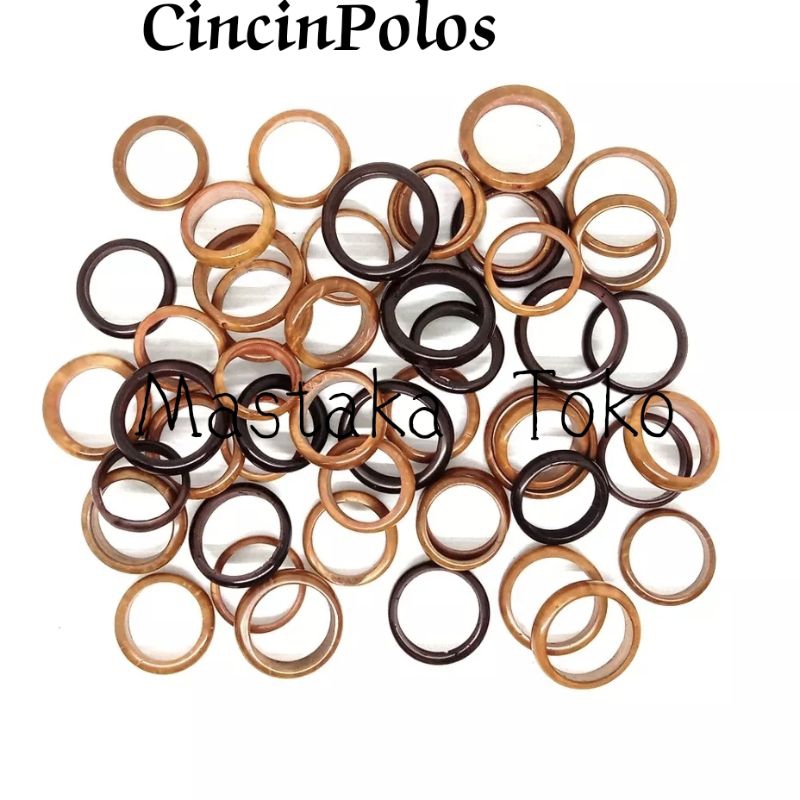 CINCIN KAYU KAUKAH KOKKA POLOS ASLI