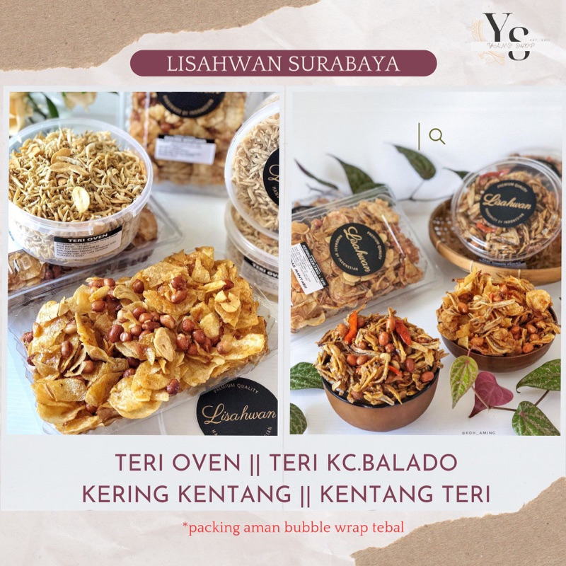 

(READY JAKARTA) LISAHWAN LISA HWAN | TERI OVEN - KERING KENTANG BALADO | ASLI SURABAYA