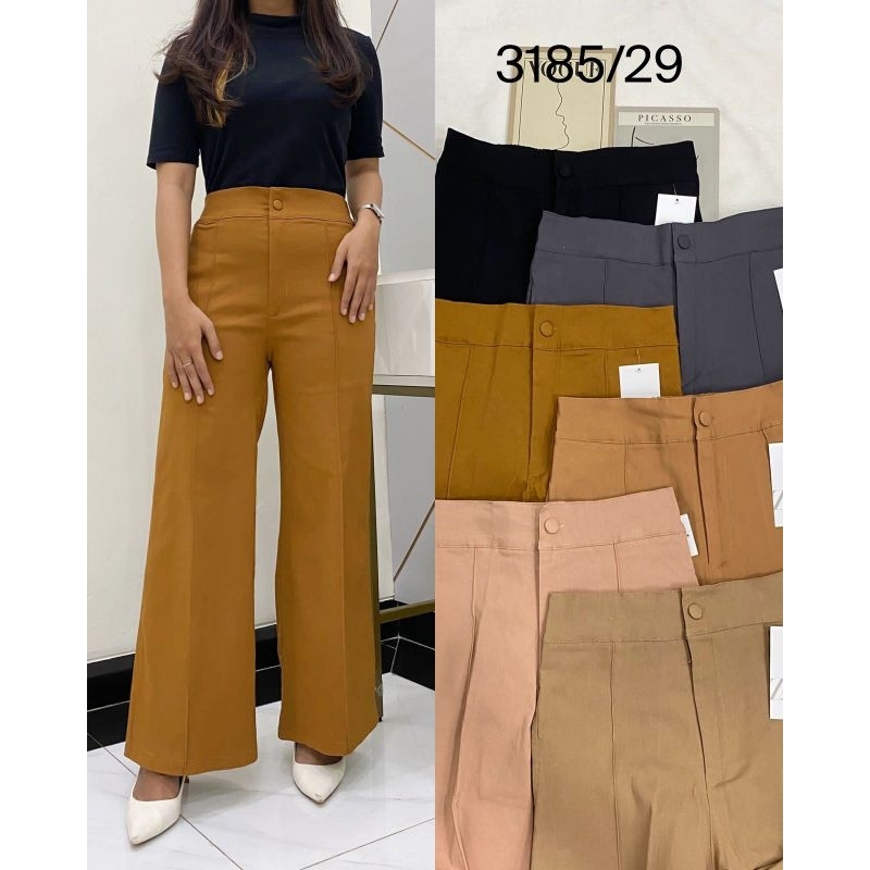 Celana kulot soft jeans higtwash Celana panjang kulot zara