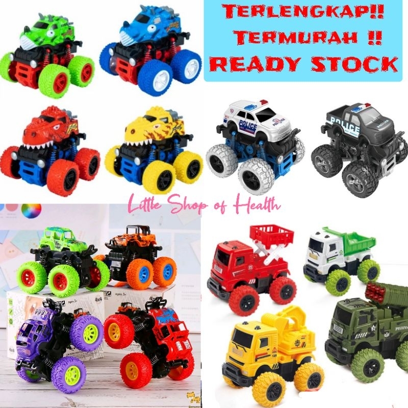 Monster Zap mobil mobilan jungkir balik monster truk mobil polisi