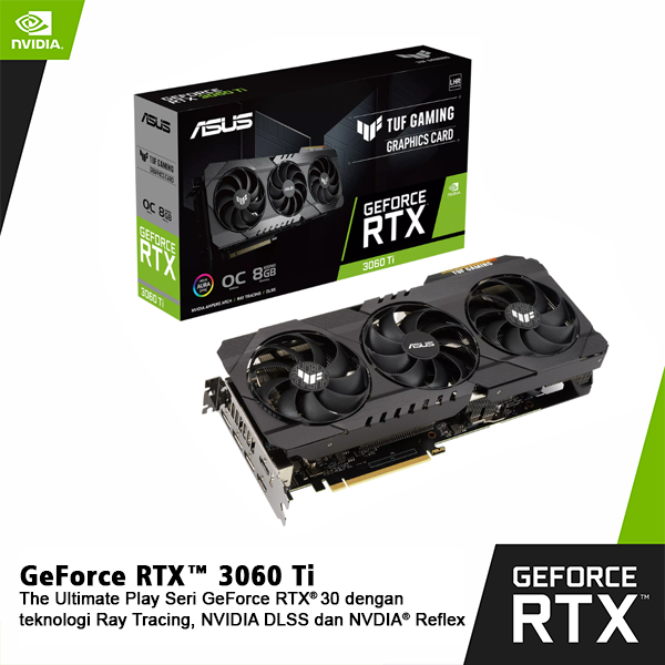 VGA ASUS TUF Gaming RTX 3060 Ti OC 8GB GDDR6X | RTX3060Ti O8GD6X