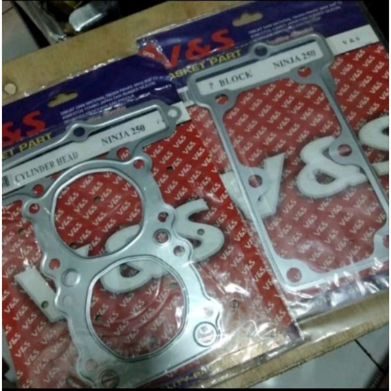 paking boring atas+bawah set ninja 250 gasket blok silinder boring set